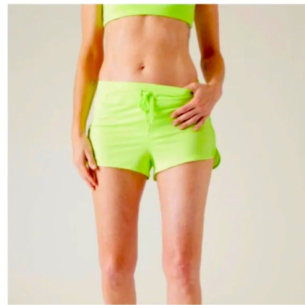 Athleta Surge Swim Shorts in Electric Green